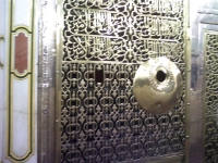 Latticework in front of the Prophet's tomb