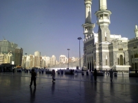 The Haram Sharif plaza at sunrise