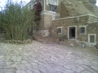 Courtyard with steps to the tower